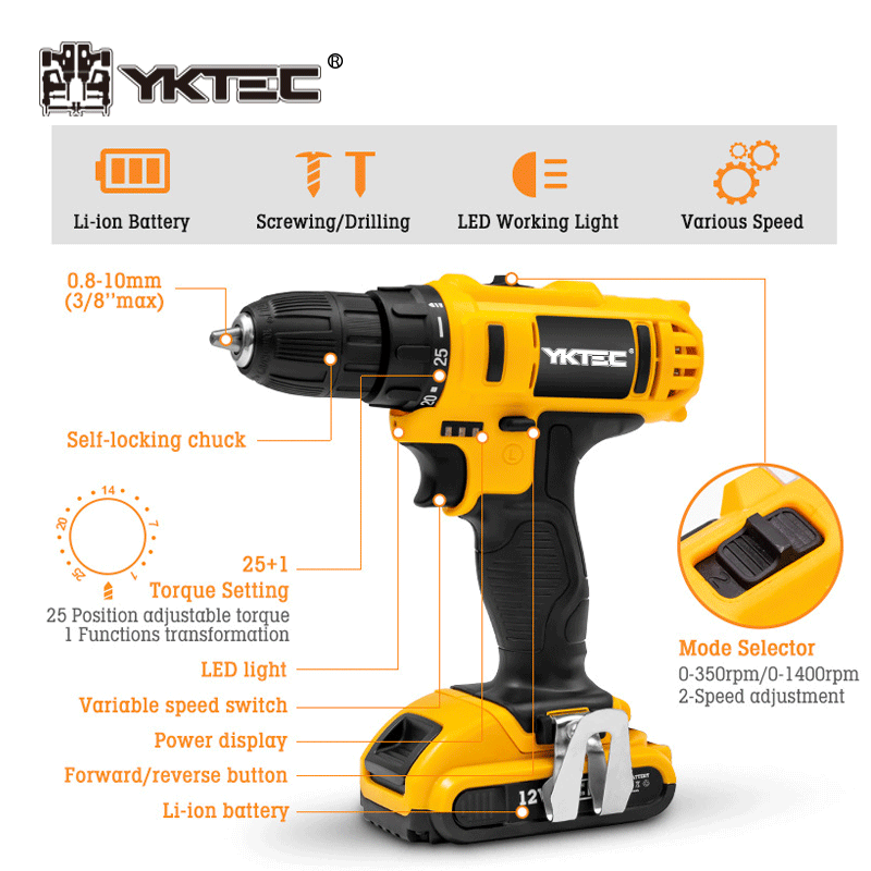 Cordless Drills Set details 2